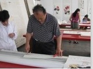 巨幅装裱作品上装板